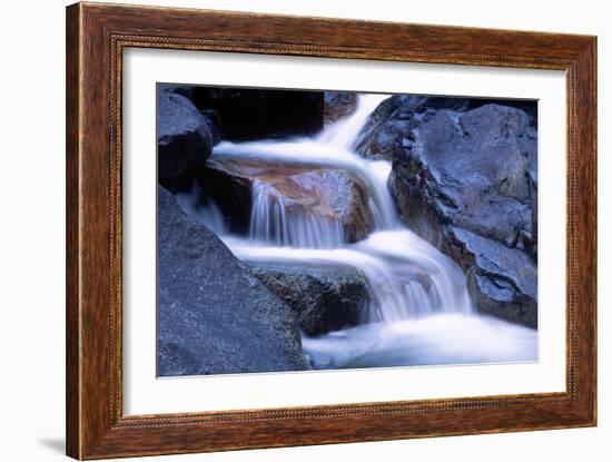 Water Flowing over Rocks in Stream-George D Lepp-Framed Photographic Print