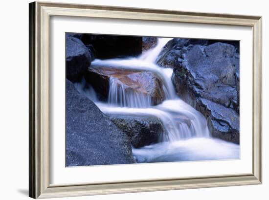Water Flowing over Rocks in Stream-George D Lepp-Framed Photographic Print
