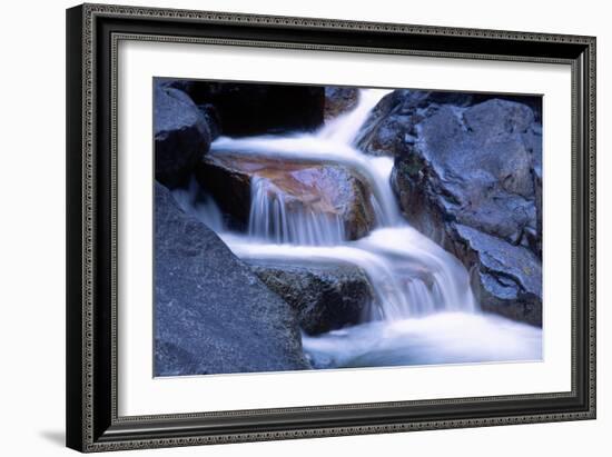 Water Flowing over Rocks in Stream-George D Lepp-Framed Photographic Print