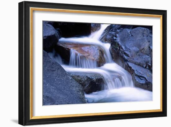 Water Flowing over Rocks in Stream-George D Lepp-Framed Photographic Print