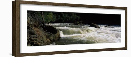 Water Flowing Through Rocks, Broken Nose Rapid, Ocoee River, Tennessee, USA-null-Framed Photographic Print