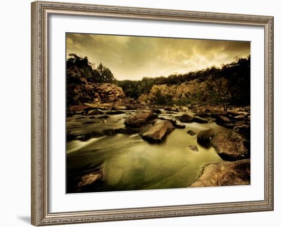 Water Flowing through Rocky Riverbed-Jan Lakey-Framed Photographic Print