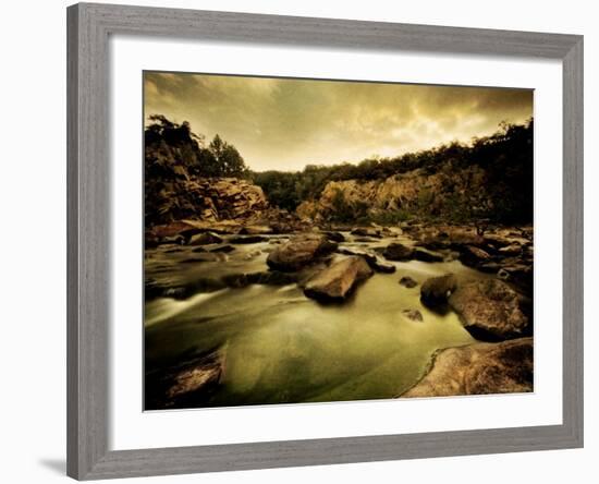 Water Flowing through Rocky Riverbed-Jan Lakey-Framed Photographic Print