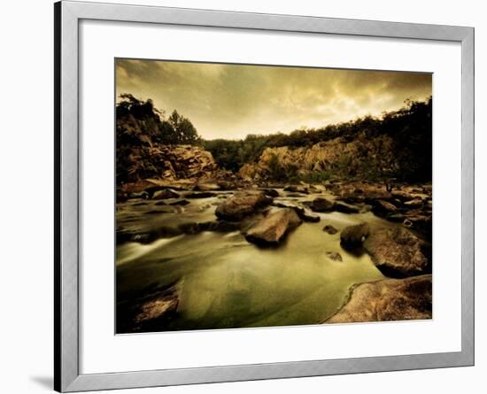Water Flowing through Rocky Riverbed-Jan Lakey-Framed Photographic Print