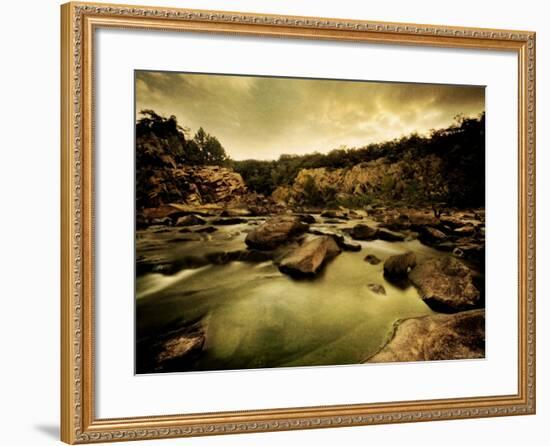 Water Flowing through Rocky Riverbed-Jan Lakey-Framed Photographic Print