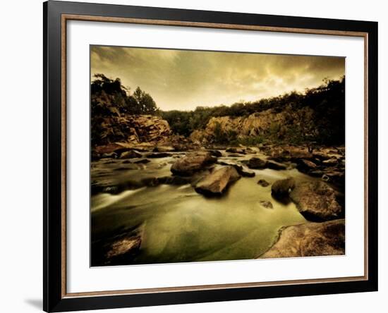 Water Flowing through Rocky Riverbed-Jan Lakey-Framed Photographic Print