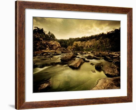 Water Flowing through Rocky Riverbed-Jan Lakey-Framed Photographic Print