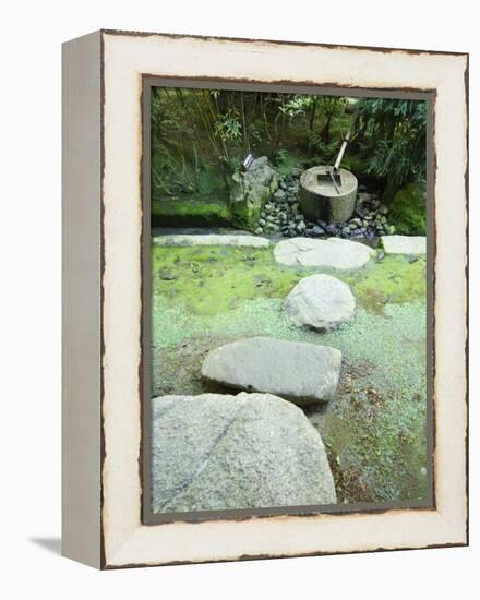 Water Fountain at Ryoanji Temple, Kyoto, Japan-Christian Kober-Framed Premier Image Canvas