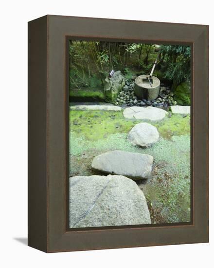 Water Fountain at Ryoanji Temple, Kyoto, Japan-Christian Kober-Framed Premier Image Canvas