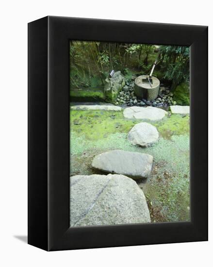 Water Fountain at Ryoanji Temple, Kyoto, Japan-Christian Kober-Framed Premier Image Canvas