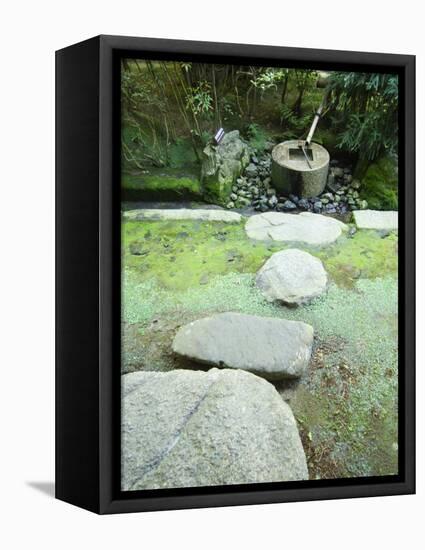 Water Fountain at Ryoanji Temple, Kyoto, Japan-Christian Kober-Framed Premier Image Canvas