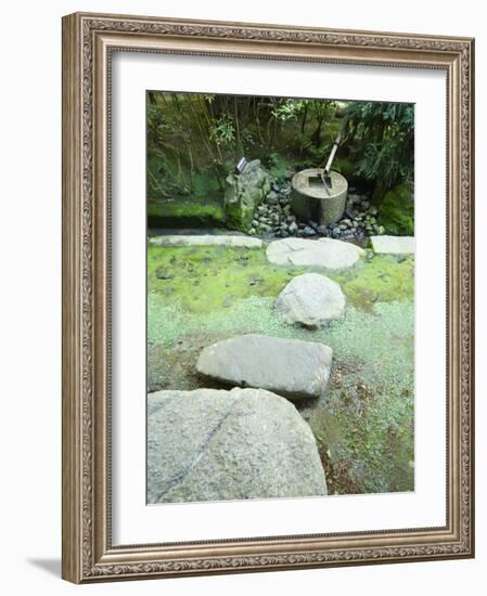 Water Fountain at Ryoanji Temple, Kyoto, Japan-Christian Kober-Framed Photographic Print