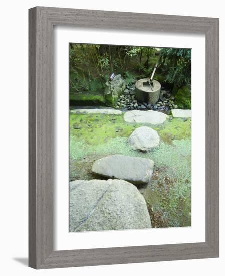 Water Fountain at Ryoanji Temple, Kyoto, Japan-Christian Kober-Framed Photographic Print