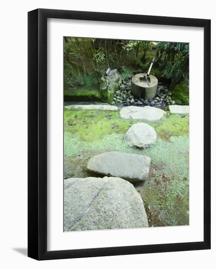 Water Fountain at Ryoanji Temple, Kyoto, Japan-Christian Kober-Framed Photographic Print