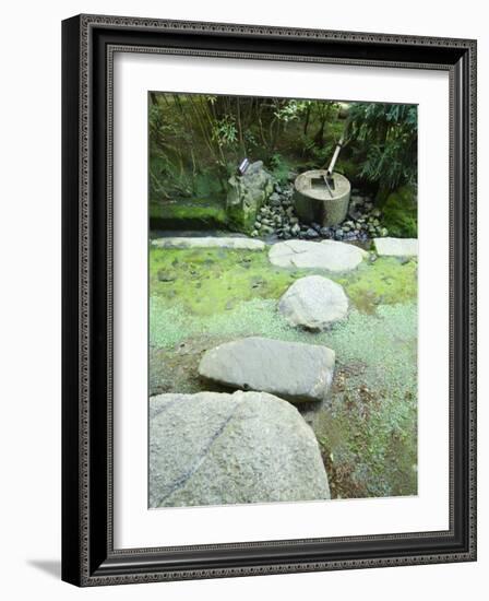 Water Fountain at Ryoanji Temple, Kyoto, Japan-Christian Kober-Framed Photographic Print