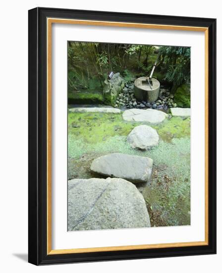 Water Fountain at Ryoanji Temple, Kyoto, Japan-Christian Kober-Framed Photographic Print