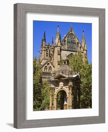 Water Fountain Near St. Mary's Cathedral, Central Business District, Sydney, New South Wales, Austr-Richard Cummins-Framed Photographic Print