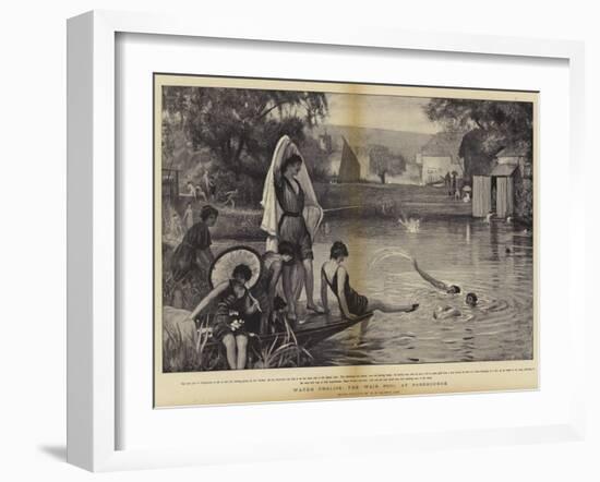 Water Frolics, the Weir Pool at Pangbourne-Robert Walker Macbeth-Framed Giclee Print