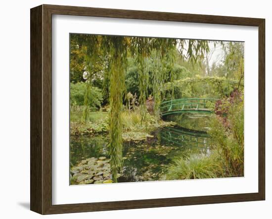 Water Garden and Bridge, Monet's Garden, Giverny, Haute Normandie (Normandy), France, Europe-John Miller-Framed Photographic Print