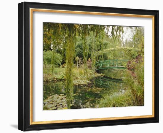 Water Garden and Bridge, Monet's Garden, Giverny, Haute Normandie (Normandy), France, Europe-John Miller-Framed Photographic Print