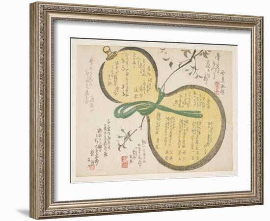 Water Gourd and Cherry Blossoms-Rosh?-Framed Giclee Print