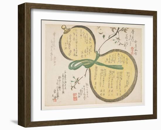 Water Gourd and Cherry Blossoms-Rosh?-Framed Giclee Print