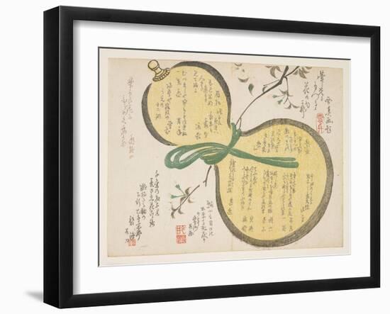 Water Gourd and Cherry Blossoms-Rosh?-Framed Giclee Print