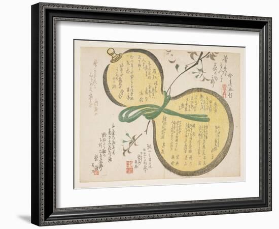 Water Gourd and Cherry Blossoms-Rosh?-Framed Giclee Print