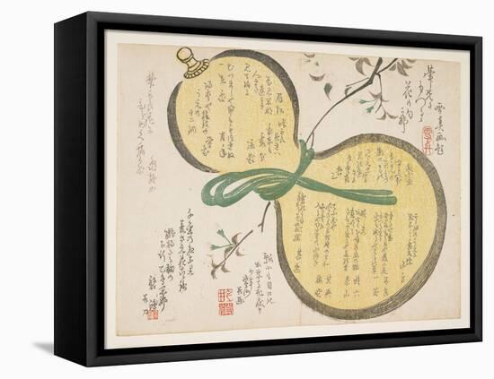 Water Gourd and Cherry Blossoms-Rosh?-Framed Premier Image Canvas