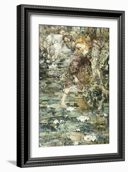 Water Lilies, 1901-Edward Atkinson Hornel-Framed Giclee Print