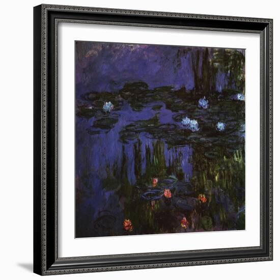 Water Lilies, 1914 (oil on canvas)-Claude Monet-Framed Giclee Print