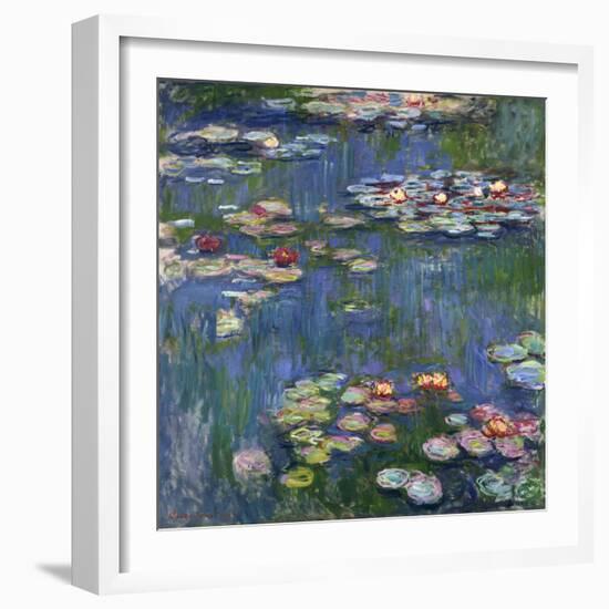 Water Lilies, 1916-Claude Monet-Framed Premium Giclee Print