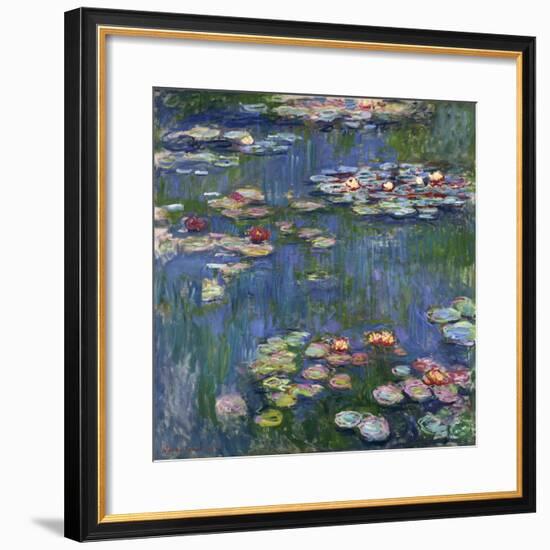 Water Lilies, 1916-Claude Monet-Framed Premium Giclee Print