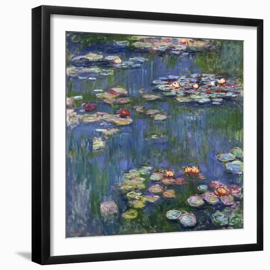 Water Lilies, 1916-Claude Monet-Framed Premium Giclee Print