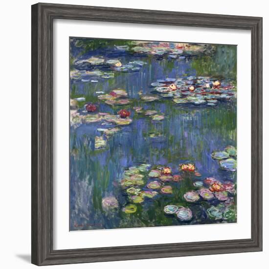 Water Lilies, 1916-Claude Monet-Framed Giclee Print