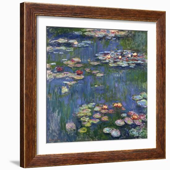 Water Lilies, 1916-Claude Monet-Framed Giclee Print