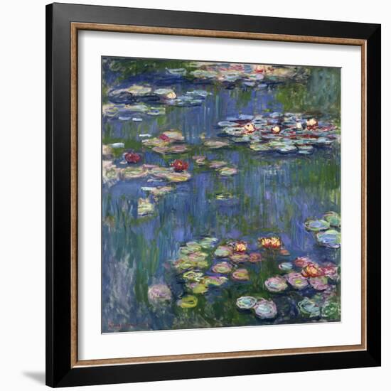 Water Lilies, 1916-Claude Monet-Framed Giclee Print