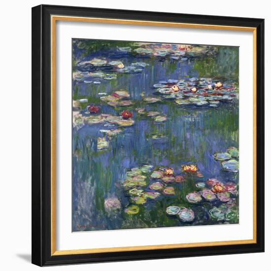 Water Lilies, 1916-Claude Monet-Framed Giclee Print