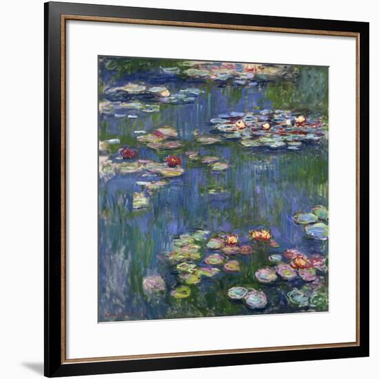 Water Lilies, 1916-Claude Monet-Framed Giclee Print