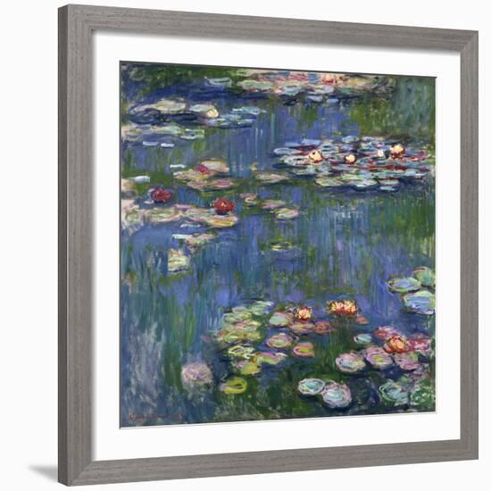 Water Lilies, 1916-Claude Monet-Framed Giclee Print