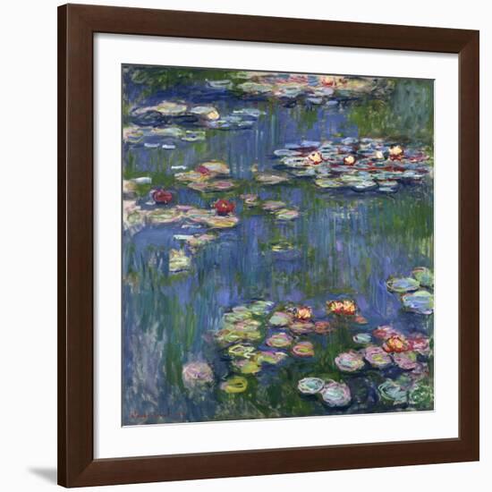 Water Lilies, 1916-Claude Monet-Framed Giclee Print