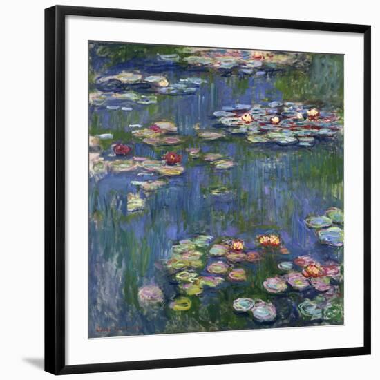 Water Lilies, 1916-Claude Monet-Framed Giclee Print