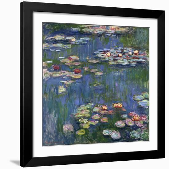 Water Lilies, 1916-Claude Monet-Framed Giclee Print