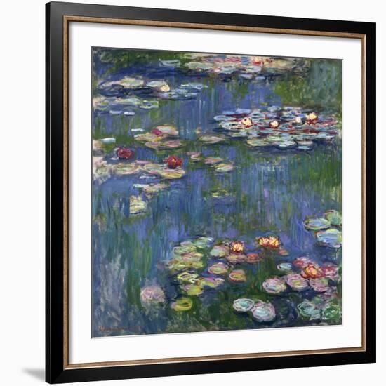 Water Lilies, 1916-Claude Monet-Framed Giclee Print