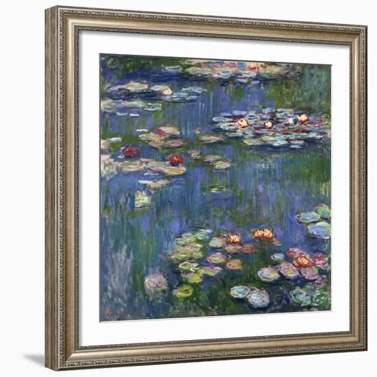 Water Lilies, 1916-Claude Monet-Framed Giclee Print