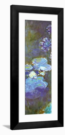 Water Lilies and Agapanthus (detail)-Claude Monet-Framed Art Print