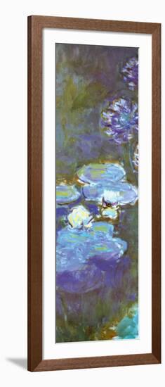 Water Lilies and Agapanthus (detail)-Claude Monet-Framed Art Print