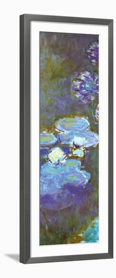 Water Lilies and Agapanthus (detail)-Claude Monet-Framed Art Print