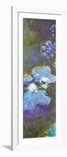 Water Lilies and Agapanthus (detail)-Claude Monet-Framed Art Print