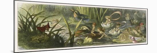 Water-Lilies and Water Fairies-Richard Doyle-Mounted Art Print